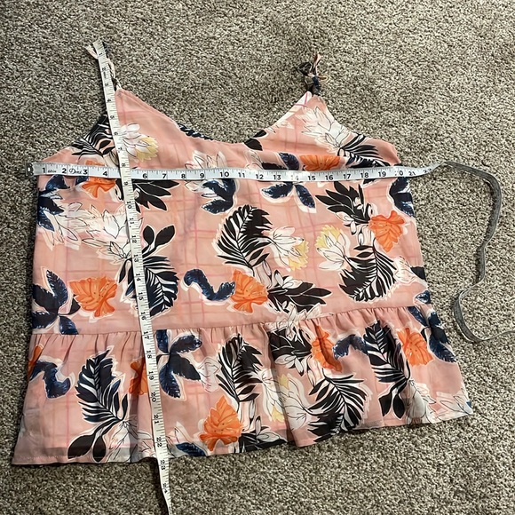 A NEW DAY Floral Pink Layered Tank L Plaid Flower - Picture 7 of 7